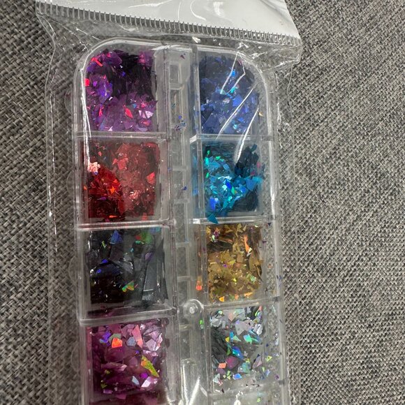New!‎ Nail Art Bundle Decor! Holographic Glitter Flakes & Tiny Fruit Slices - Picture 6 of 11